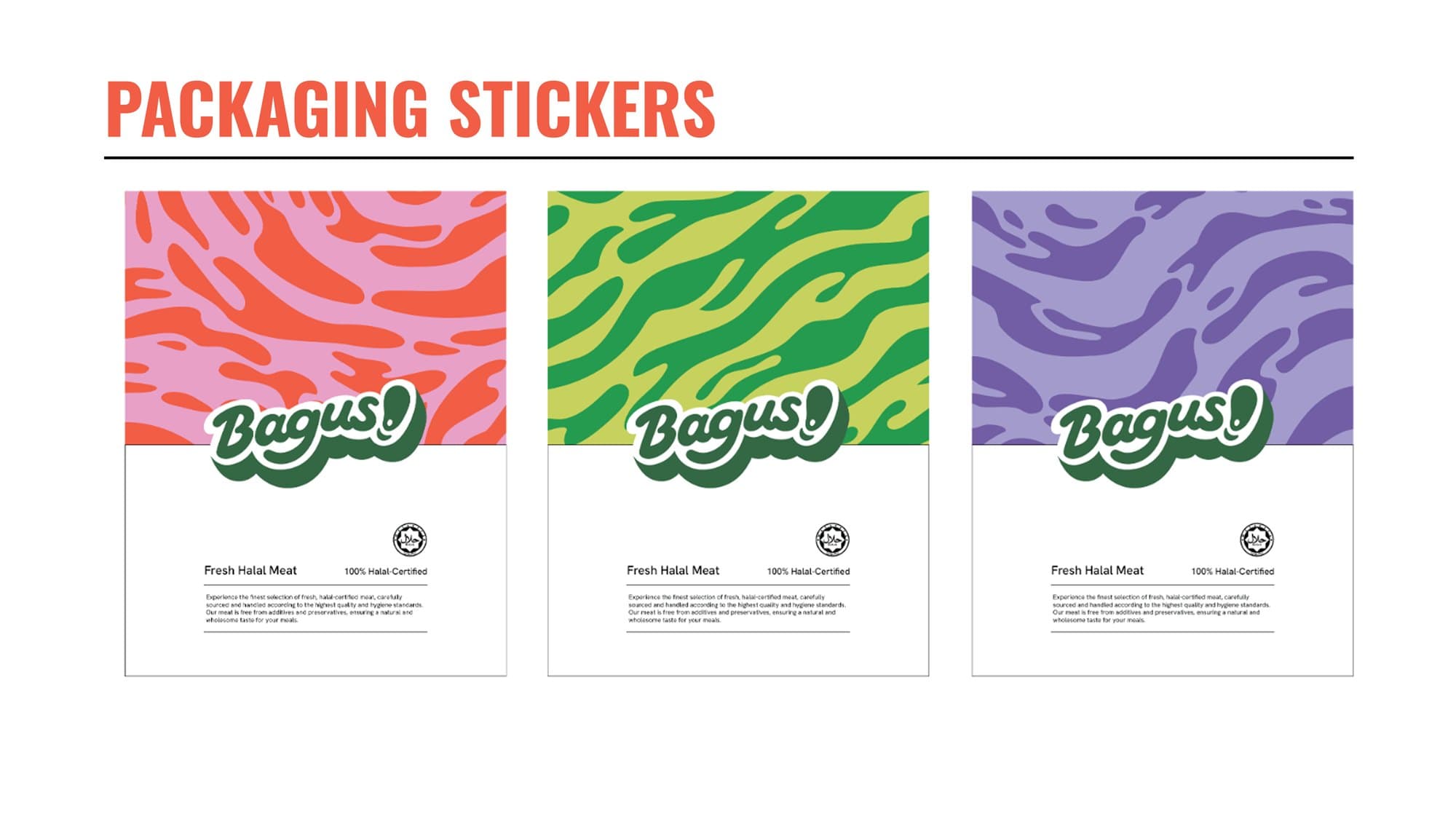 Packaging stickers