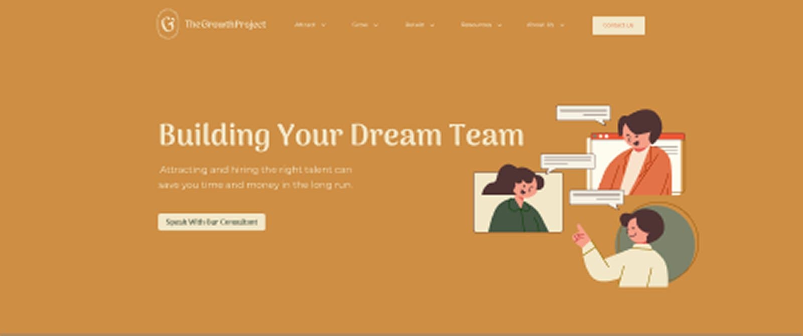 The Growth Project attract phase mockup