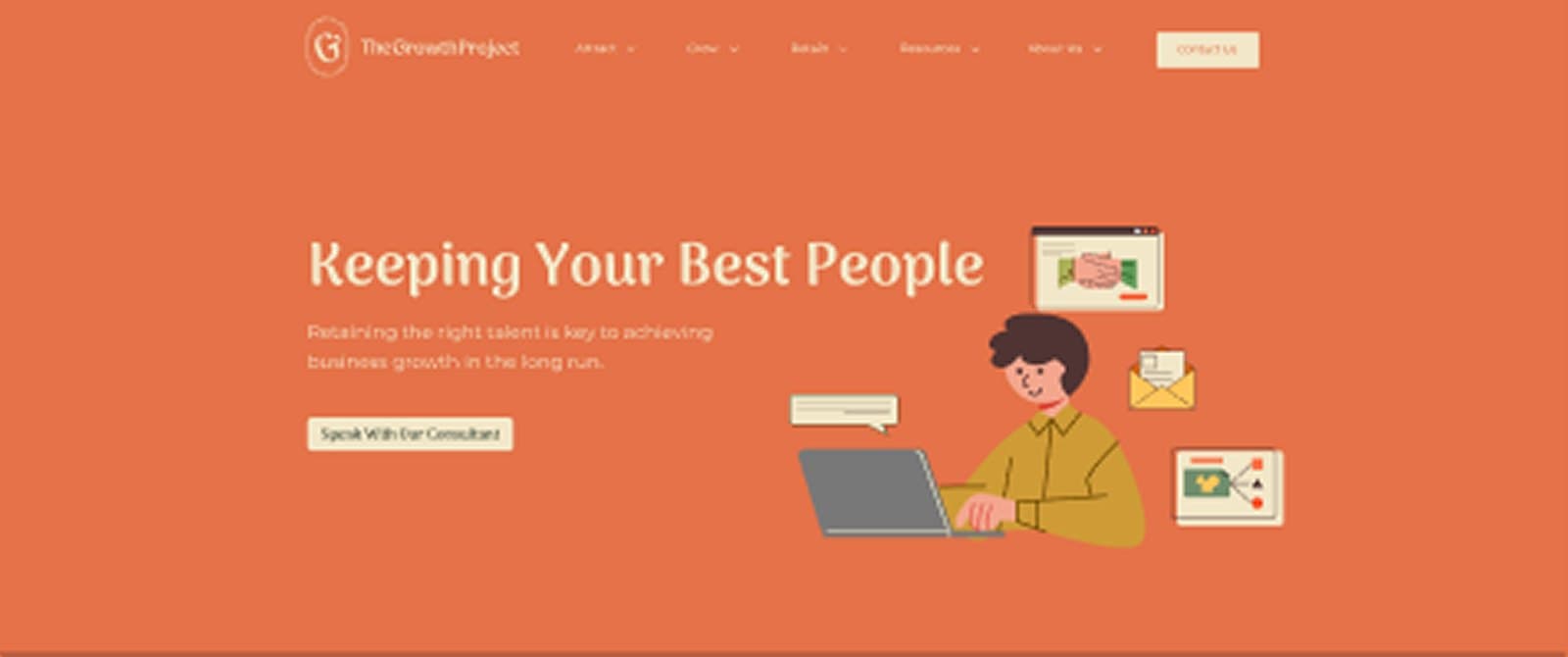 The Growth Project retain phase mockup