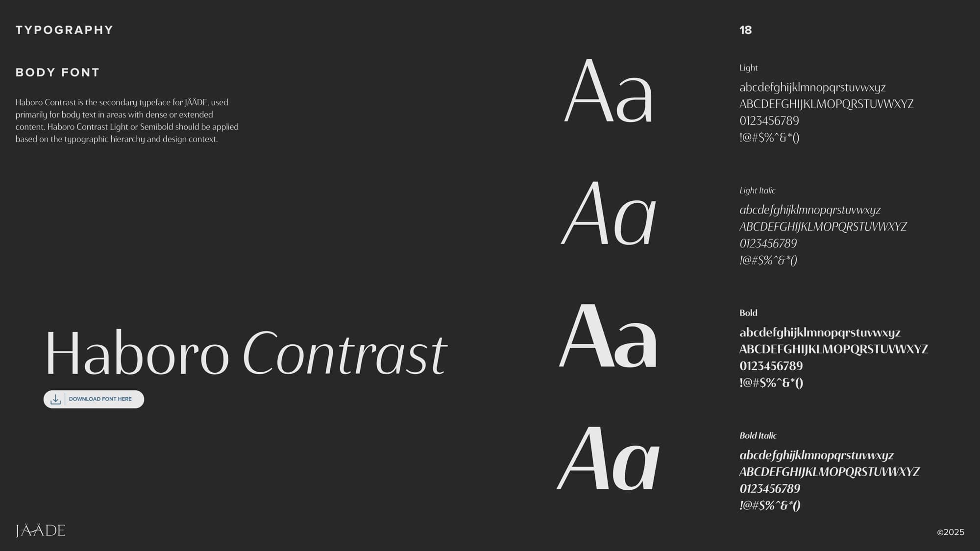 Body font (Haboro Contrast)
