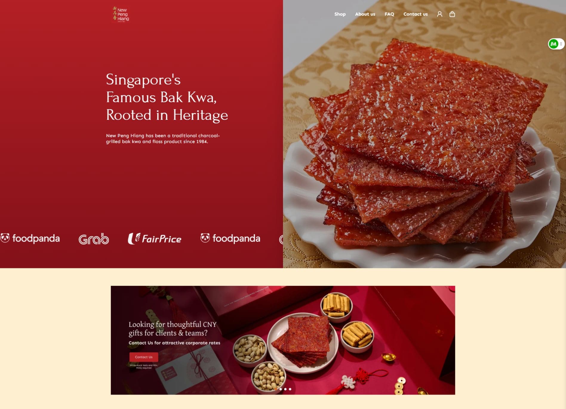 New Peng Hiang homepage (Singapore's Famous Bak Kwa, Rooted in Heritage)